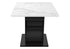 MN-D581128    Dining Table, 60" Rectangular, Sintered Stone Top, Dining Room, Kitchen, White Stone, Black Laminate, Contemporary, Modern
