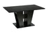 MN-D581129    Dining Table, 60" Rectangular, Sintered Stone Top, Dining Room, Kitchen, Dark Grey Stone, Black Laminate, Contemporary, Modern