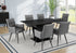 MN-D581129    Dining Table, 60" Rectangular, Sintered Stone Top, Dining Room, Kitchen, Dark Grey Stone, Black Laminate, Contemporary, Modern