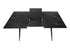 MN-621133    Dining Table, 63" Rectangular, 15" Butterfly Panel, Sintered Stone Top, Dining Room, Kitchen, Dark Grey Stone, Black Metal, Contemporary, Modern