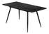 MN-621133    Dining Table, 63" Rectangular, 15" Butterfly Panel, Sintered Stone Top, Dining Room, Kitchen, Dark Grey Stone, Black Metal, Contemporary, Modern