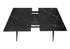 MN-621133    Dining Table, 63" Rectangular, 15" Butterfly Panel, Sintered Stone Top, Dining Room, Kitchen, Dark Grey Stone, Black Metal, Contemporary, Modern