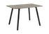 MN-651140    Dining Table, 48" Rectangular, Kitchen, Dining Room, Laminate Top, Grey Laminate, Black Metal, Contemporary, Modern