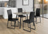 MN-651140    Dining Table, 48" Rectangular, Kitchen, Dining Room, Laminate Top, Grey Laminate, Black Metal, Contemporary, Modern