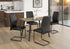 MN-661141    Dining Table, 48" Rectangular, Kitchen, Dining Room, Laminate Top, Dark Taupe Laminate, Black Metal, Contemporary, Modern