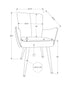 MN-771145    Dining Chair, 36" Height, Set Of 2, Upholstered, Side, Dining Room, Kitchen, Grey Leather Look, Black Metal, Contemporary, Modern