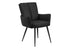 MN-781146    Dining Chair, 36" Height, Set Of 2, Upholstered, Side, Dining Room, Kitchen, Black Leather Look, Black Metal, Contemporary, Modern