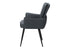 MN-U791148    Dining Chair, 36" Height, Set Of 2, Upholstered, Side, Dining Room, Kitchen, Blue Leather Look, Black Metal, Contemporary, Modern