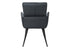 MN-U791148    Dining Chair, 36" Height, Set Of 2, Upholstered, Side, Dining Room, Kitchen, Blue Leather Look, Black Metal, Contemporary, Modern