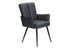 MN-U791148    Dining Chair, 36" Height, Set Of 2, Upholstered, Side, Dining Room, Kitchen, Blue Leather Look, Black Metal, Contemporary, Modern