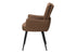 MN-U791149    Dining Chair, 36" Height, Set Of 2, Upholstered, Side, Dining Room, Kitchen, Brown Leather Look, Black Metal, Contemporary, Modern