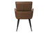 MN-U791149    Dining Chair, 36" Height, Set Of 2, Upholstered, Side, Dining Room, Kitchen, Brown Leather Look, Black Metal, Contemporary, Modern