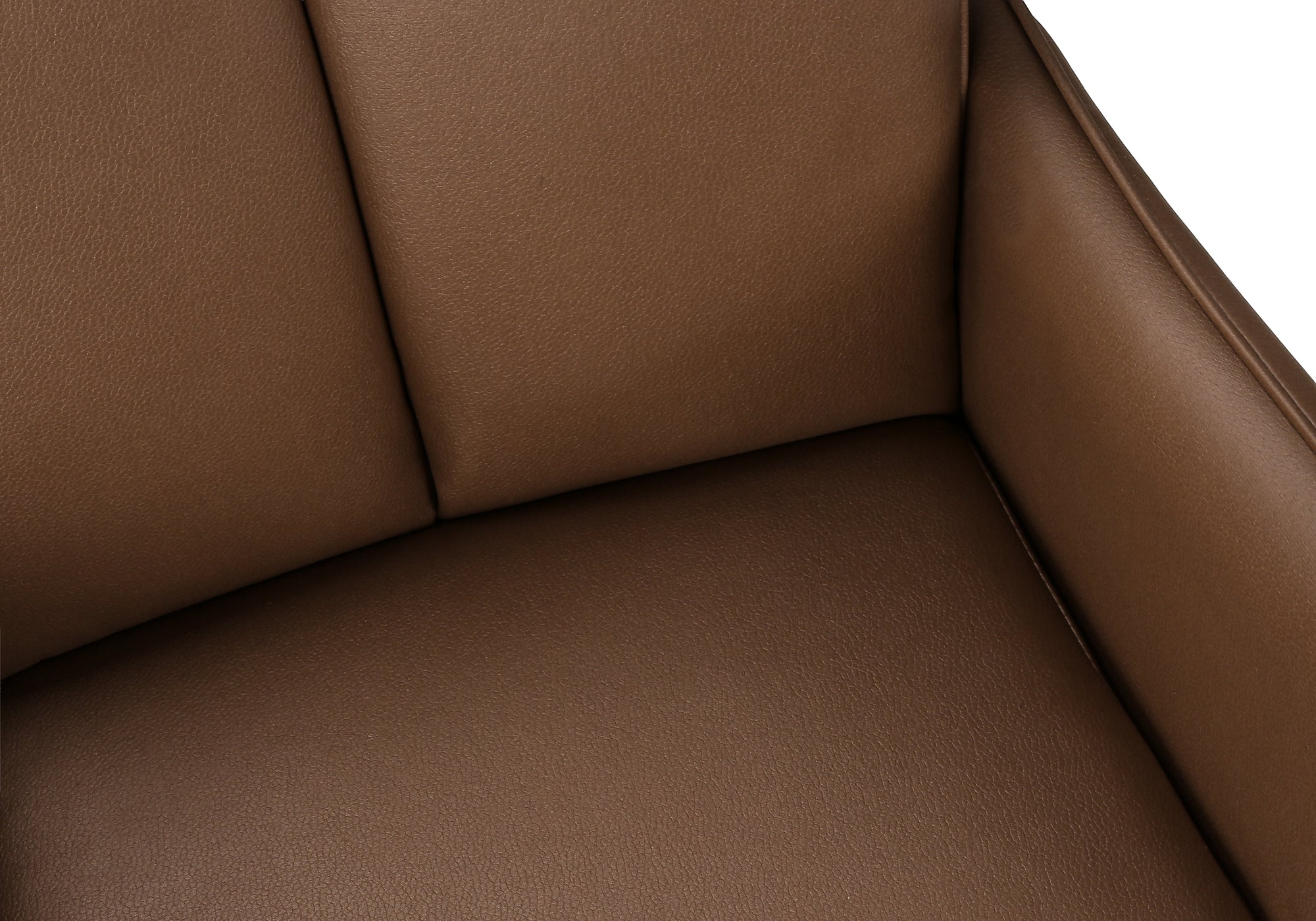 MN-U791149    Dining Chair, 36" Height, Set Of 2, Upholstered, Side, Dining Room, Kitchen, Brown Leather Look, Black Metal, Contemporary, Modern