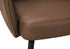 MN-U791149    Dining Chair, 36" Height, Set Of 2, Upholstered, Side, Dining Room, Kitchen, Brown Leather Look, Black Metal, Contemporary, Modern