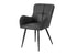MN-N751157    Dining Chair, 33" Height, Set Of 2, Upholstered, Side, Dining Room, Kitchen, Black Leather Look, Black Metal, Contemporary, Modern
