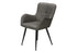MN-N751158    Dining Chair, 33" Height, Set Of 2, Upholstered, Side, Dining Room, Kitchen, Grey Leather Look, Black Metal, Contemporary, Modern