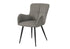 MN-741159    Dining Chair, 33" Height, Set Of 2, Upholstered, Side, Dining Room, Kitchen, Grey Suede Look, Black Metal, Contemporary, Modern