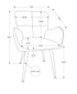 MN-741159    Dining Chair, 33" Height, Set Of 2, Upholstered, Side, Dining Room, Kitchen, Grey Suede Look, Black Metal, Contemporary, Modern