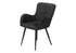 MN-751160    Dining Chair, 33" Height, Set Of 2, Upholstered, Side, Dining Room, Kitchen, Black Suede Look, Black Metal, Contemporary, Modern