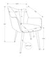 MN-F791168    Dining Chair, 35" Height, Set Of 2, Upholstered, Side, Dining Room, Kitchen, Light Grey Fabric, Grey Leather Look, Contemporary