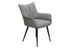 MN-F791168    Dining Chair, 35" Height, Set Of 2, Upholstered, Side, Dining Room, Kitchen, Light Grey Fabric, Grey Leather Look, Contemporary
