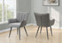 MN-F791168    Dining Chair, 35" Height, Set Of 2, Upholstered, Side, Dining Room, Kitchen, Light Grey Fabric, Grey Leather Look, Contemporary