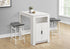 MN-661202    Dining Table, 48" Rectangular, Counter Height, Kitchen, Small, Storage, White Laminate, Contemporary, Modern