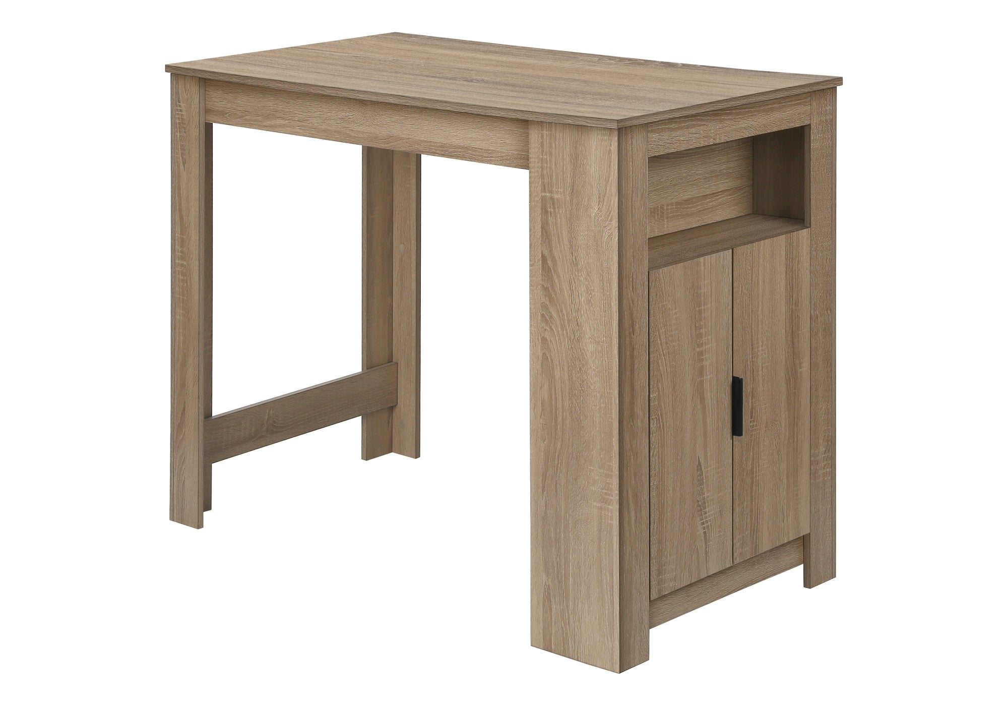 MN-671203    Dining Table, 48" Rectangular, Counter Height, Kitchen, Small, Storage, Brown Laminate, Contemporary, Modern