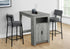 MN-U671204    Dining Table, 48" Rectangular, Counter Height, Kitchen, Small, Storage, Grey Laminate, Contemporary, Modern