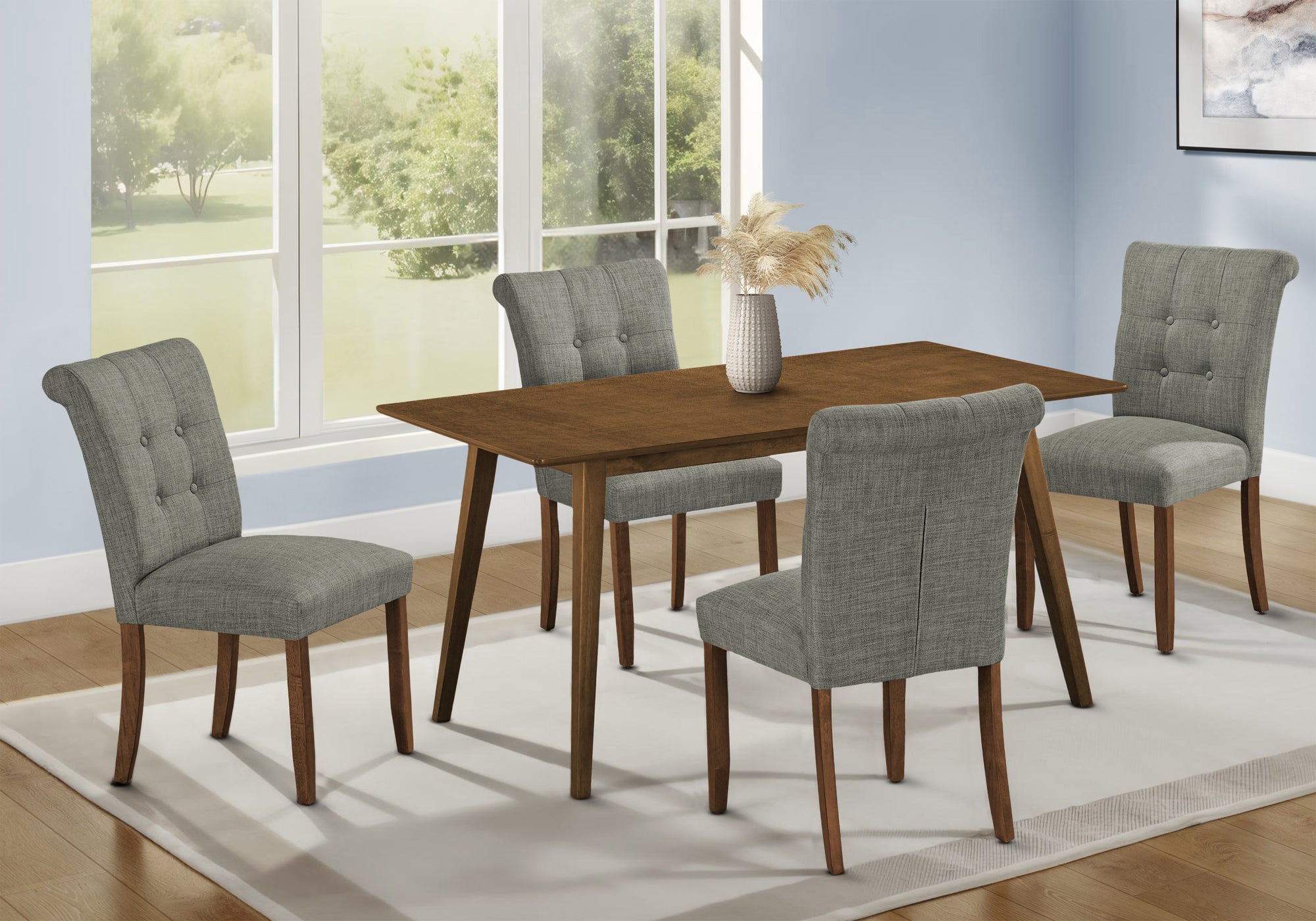 MN-971217    DINING TABLE - WALNUT VENEER 36"X 60"
