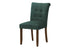 MN-U771220    Dining Chair, 38" Height, Set Of 2, Upholstered, Dining Room, Side, Kitchen, Blue Fabric, Walnut Wood Legs, Modern