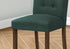 MN-U771220    Dining Chair, 38" Height, Set Of 2, Upholstered, Dining Room, Side, Kitchen, Blue Fabric, Walnut Wood Legs, Modern