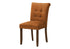 MN-U771221    Dining Chair, 38" Height, Set Of 2, Upholstered, Dining Room, Side, Kitchen, Orange Fabric, Walnut Wood Legs, Modern