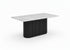 MN-971226    Dining Table, 70" Rectangular, Laminate Top, Dining Room, Kitchen, White Faux Marble, Black Laminate, Contemporary, Modern