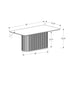 MN-971226    Dining Table, 70" Rectangular, Laminate Top, Dining Room, Kitchen, White Faux Marble, Black Laminate, Contemporary, Modern
