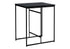 MN-U871240    Dining Table, 32" Rectangular, Counter Height, Small, Laminate Top, Kitchen, Black Laminate, Black Metal, Contemporary, Modern