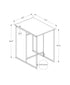 MN-U871241    Dining Table, 32" Rectangular, Counter Height, Small, Laminate Top, Kitchen, Grey Laminate, White Metal, Contemporary, Modern