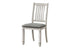 MN-U931256    Dining Chair, 38" Height, Set Of 2, Side, Upholstered, Kitchen, Dining Room, Antique Grey, Grey Fabric, Transitional