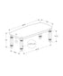 MN-U941257    Bench, 41" Rectangular, Kitchen, Dining Room, Entryway, Bedroom, Upholstered, Wood, Grey Solid Wood, Grey Fabric, Transitional