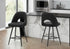 MN-231258    Barstool, 39" Height, Set Of 2, Counter Height, Swivel, Kitchen, Black Leather Look, Black Metal, Contemporary, Modern