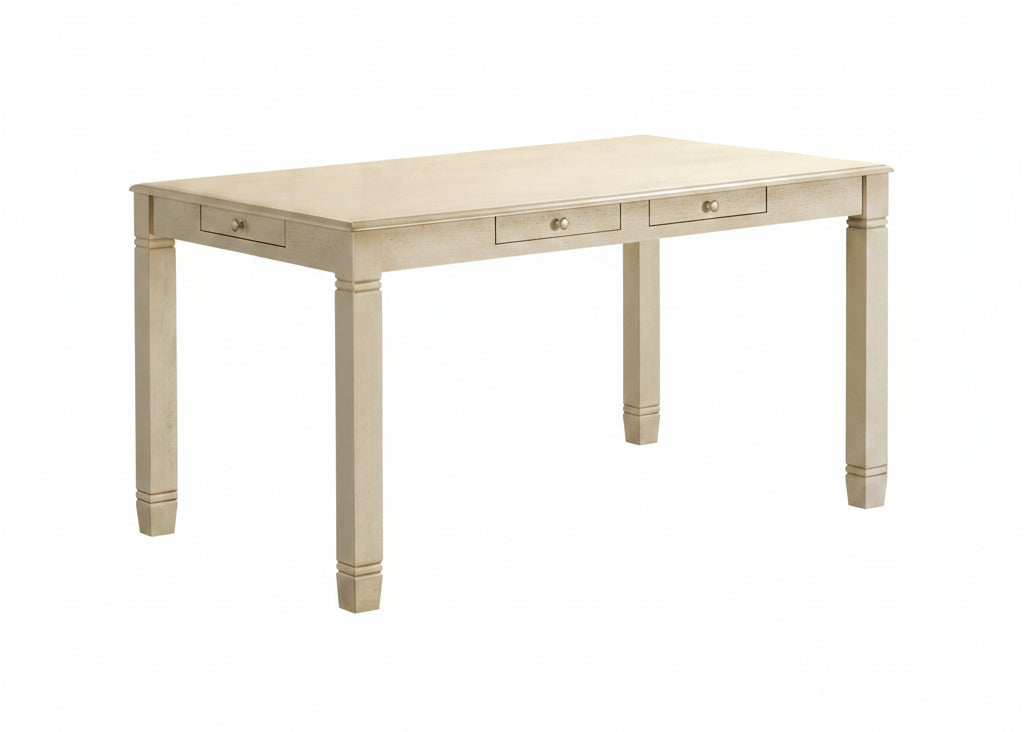 MN-K991264    DINING TABLE - ANTIQUE WHITE VENEER 36"X 60"