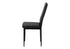 MN-T921270    Dining Chair, 39" Height, Set Of 2, Side, Upholstered, Dining Room, Kitchen, Black Leather Look, Black Metal, Contemporary