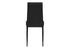 MN-T921270    Dining Chair, 39" Height, Set Of 2, Side, Upholstered, Dining Room, Kitchen, Black Leather Look, Black Metal, Contemporary