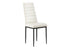 MN-T921271    Dining Chair, 39" Height, Set Of 2, Side, Upholstered, Dining Room, Kitchen, White Leather Look, Black Metal, Contemporary