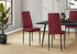 MN-T921274    Dining Chair, 39" Height, Set Of 2, Side, Upholstered, Dining Room, Kitchen, Red Leather-look, Black Metal, Contemporary