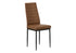 MN-T921275    Dining Chair, 39" Height, Set Of 2, Side, Upholstered, Dining Room, Kitchen, Cognac Leather-look, Black Metal, Contemporary