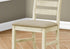 MN-U281336    Dining Chair, 38" Height, Dining Room, Kitchen, Set Of 2, Side, Upholstered, Antique White, Beige Linen Look, Transitional