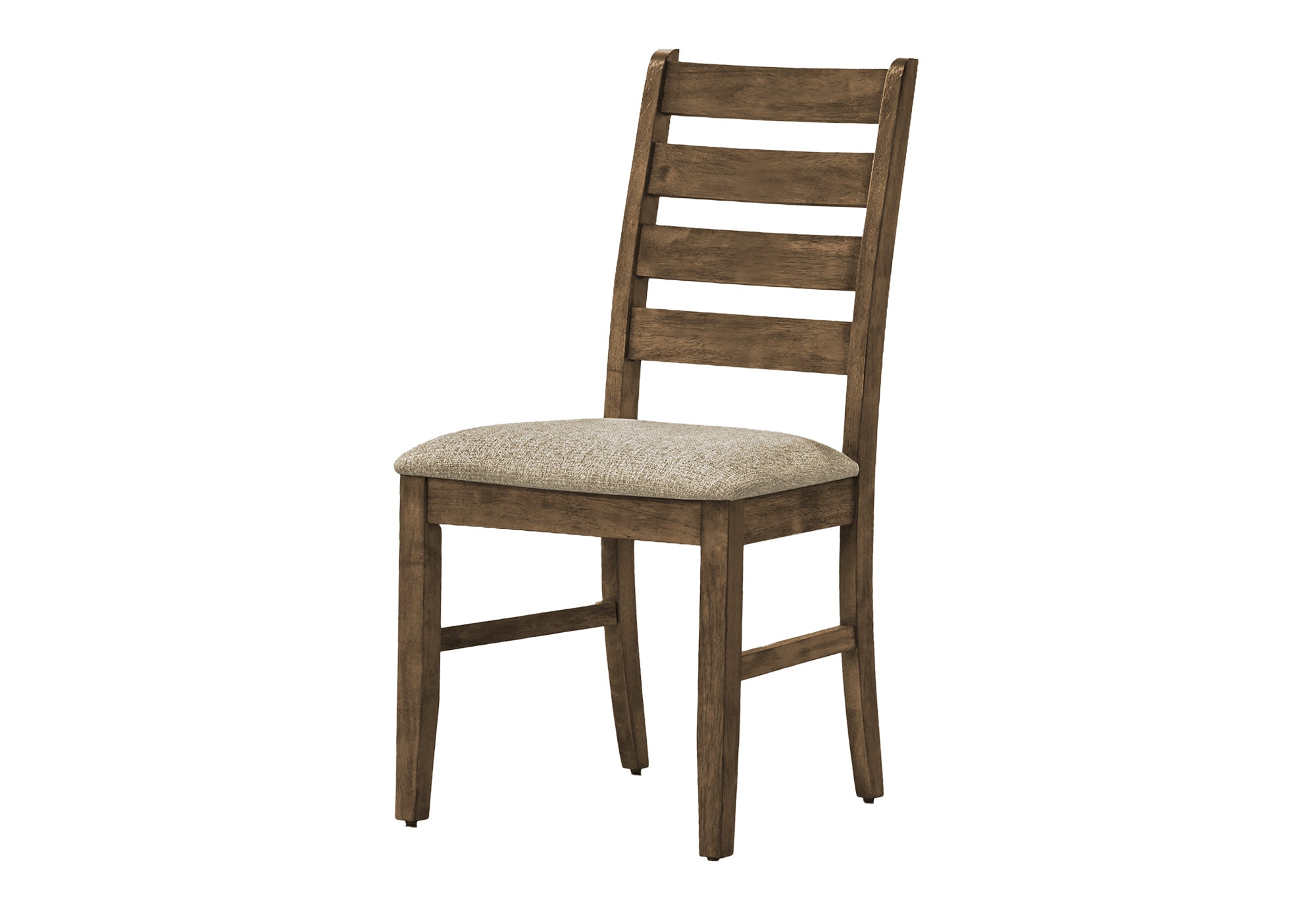MN-U281342    Dining Chair, 38" Height, Dining Room, Kitchen, Set Of 2, Side, Upholstered, Antique Brown, Brown Fabric, Transitional