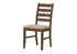 MN-U281342    Dining Chair, 38" Height, Dining Room, Kitchen, Set Of 2, Side, Upholstered, Antique Brown, Brown Fabric, Transitional