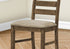 MN-U281342    Dining Chair, 38" Height, Dining Room, Kitchen, Set Of 2, Side, Upholstered, Antique Brown, Brown Fabric, Transitional